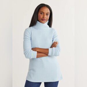 Dudley Stephens Ice Blue Fleece Turtleneck Sweater XL
